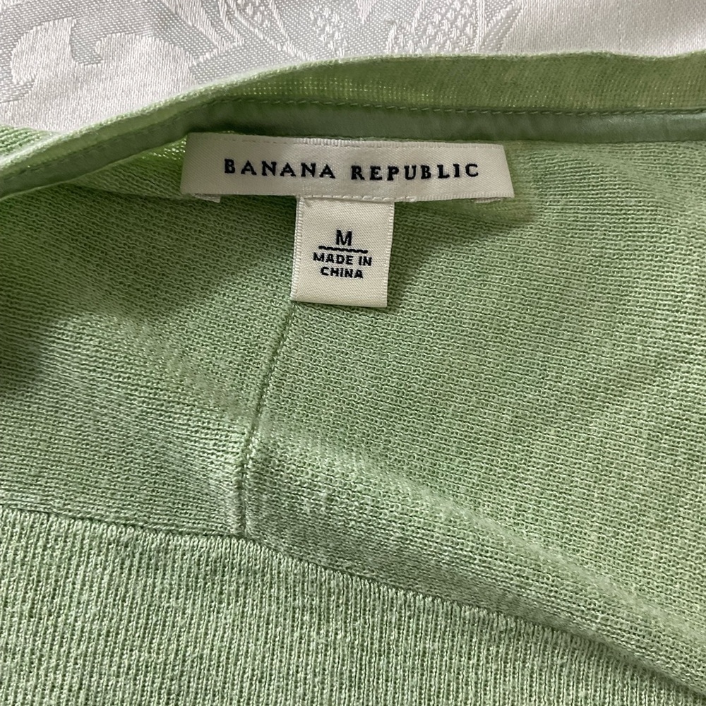 Banana Republic Womens Fall Casual Silk Blend Green Cardigan Sweater Size Medium - Picture 8 of 10